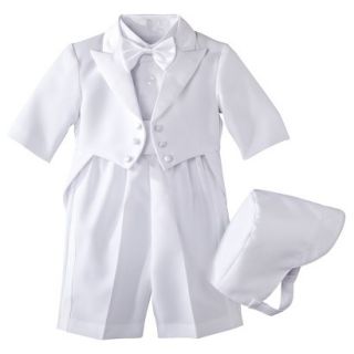 Infant Boys Authentic Tux with Tails   White 6 9 M