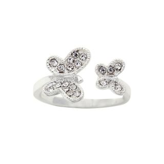 Bridge Jewelry Crystal Double Butterfly Ring