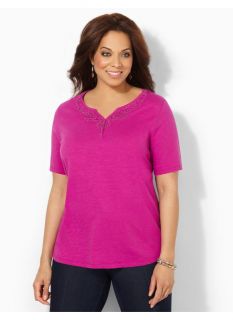 Catherines Plus Size Fresh Medley Top   Womens Size 0X, Berry