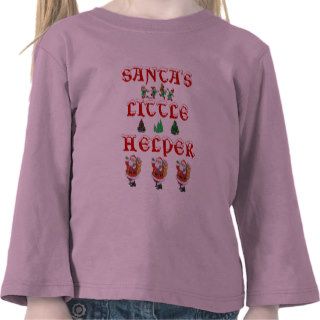 Santa's Little Helper Long Sleeve T shirts