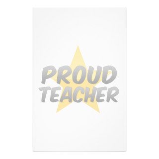 Proud Teacher Stationery Paper