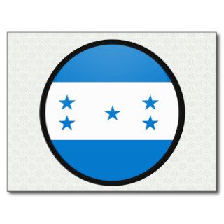 Honduras quality Flag Circle Post Cards