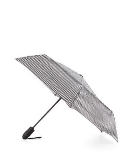 Houndstooth Print Umbrella, Black/White