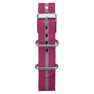 Womens Timex Weekender Mid Size Slip Thru Replacement 18mm Strap   Pink/Grey  