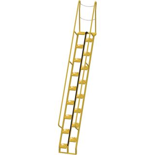 Vestil Alternating Tread Stairs   16 Steps, 56� Step Angle, Model ATS 10 56