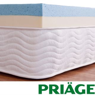 Priage 4 inch Dual layered Support Gel Memory Foam Topper