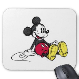 Mickey Mouse Sitting Sketch Mouse Pad