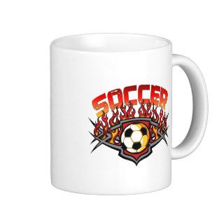 Soccer Ball in Flames Mug