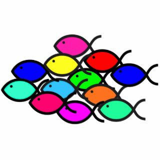 Christian Fish Symbols   Rainbow School   Photo Cut Outs