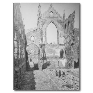 Catholic Cathedral Ruins During Civil War, 1865 Postcard