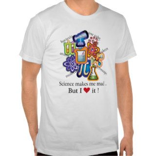 Mad science tee shirts