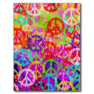 Peace Signs Collage Postcard