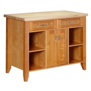Strasser Woodenworks Provence 48 in. Kitchen Island in Natural Cherry with Maple Top 49.511.2