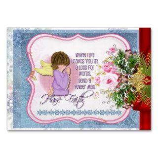 Faithful Prayer Christmas Gift Tags Business Card Template