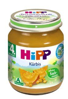 Hipp Kürbis, 6er Pack (6 x 125 g)   Bio Lebensmittel & Getränke