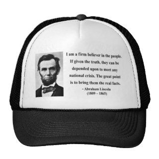 Abraham Lincoln Quote 14b Hat