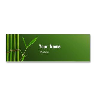 Green Bamboo Business Card Templates