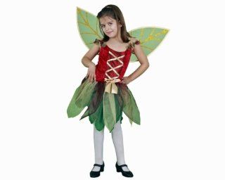 Karneval Kinder Kostüm Waldfee Komplettset als süße Elfe Größe 140 Spielzeug
