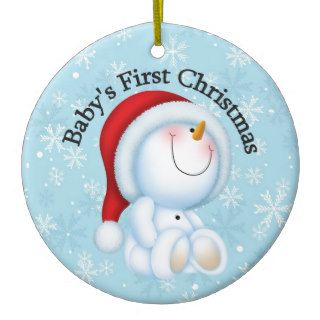 Snowman Baby's First Christmas Ornament