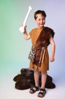 Karneval Kinder Kostüm Steinzeit Mensch Urzeit Krieger Gr. 116/128 Spielzeug