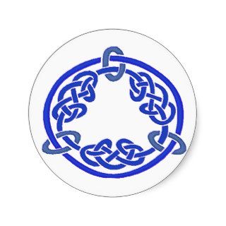 Celtic Knot 7 Blue Stickers