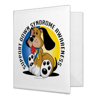 Down Syndrome Dog 3 Ring Binders