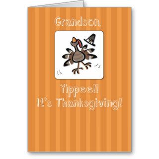 Grandson, Thanksgiving Turkey, Religious Greeting Cards