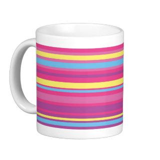 Colorful Stripe Pattern Coffee Mugs