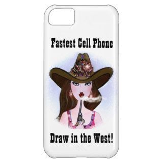 "Fastest Cell Phone Draw in the West" Cover For iPhone 5C