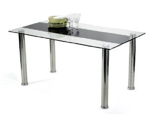 Presto Mobilia 10456 Esstisch Glastisch Tisch Cracky 140x80x75 cm Glas Küche & Haushalt