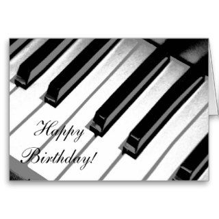 Happy Birthday Piano Music Card