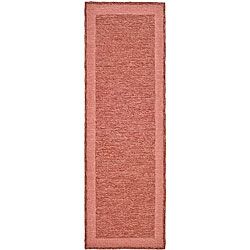 Hand hooked Gabeh Red Polypropylene Runner (2'6 x 10') Safavieh Runner Rugs