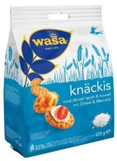 Wasa Knäckis mit Dinkel & Meersalz, 10er Pack (10 x 125 g Beutel) Lebensmittel & Getränke