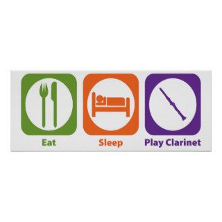 Eat Sleep Play Clarinet Poster