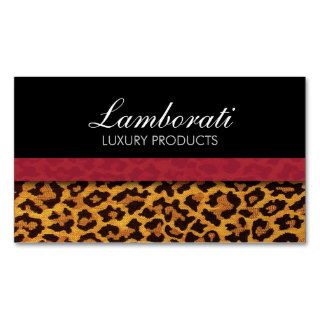 Leopard Print Fashion Designer Elegant Modern Business Card