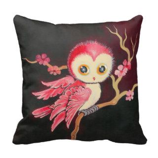 Sweet Red Owl Pillow
