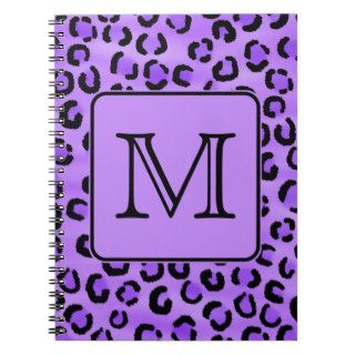 Purple Leopard Print Custom Monogram. Journal