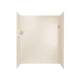 Swanstone 32 in. x 60 in. x 72 in. Three Piece Easy Up Adhesive Shower Wall Kit in Tahiti Sand SK 326072 051
