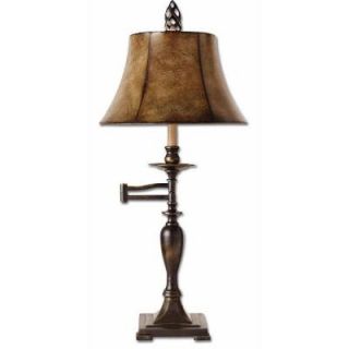 Global Direct 27 in. Distressed Bronze Table Lamp with Swing Arm 26628
