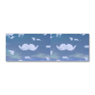 Funny Mustache Cool White Clouds Blue Skyscape Business Cards