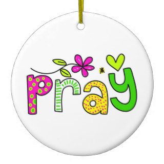 Pray Christmas Ornaments