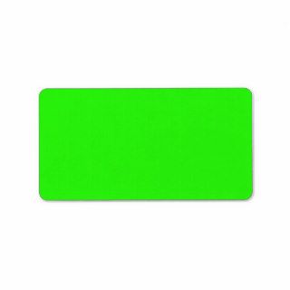 Neon Green Light Bright Fashion Color Trend 2014 Personalized Address Label