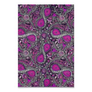 Beautiful Hot Pink Paisley Floral Pattern Poster