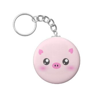 Cute Pig Face   kawaii minimalism Keychains