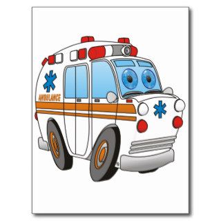 Cartoon Ambulance Post Cards
