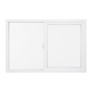 JELD WEN Horizontal Sliding Vinyl Windows, 48 in. x 60 in., White, with LowE Glass and Insect Screen 3I0302