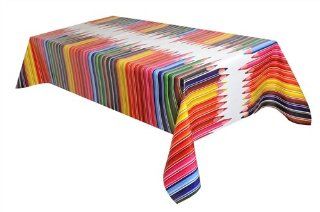 Tischdecke aus Wachstuch abwaschbar nach Wunschmaß Buntstifte (236 00)   220 x 140 cm Küche & Haushalt