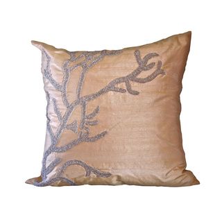 Champagne Square Down Reef Pillow Throw Pillows