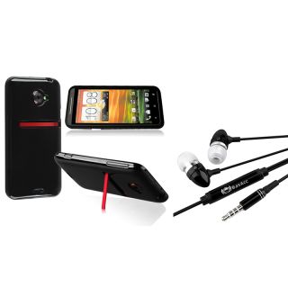 BasAcc Black Jelly TPU Case/ Black Headset for HTC EVO 4G LTE BasAcc Cases & Holders