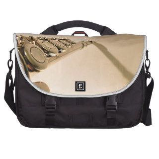 Flute Detail Laptop Messenger Bag